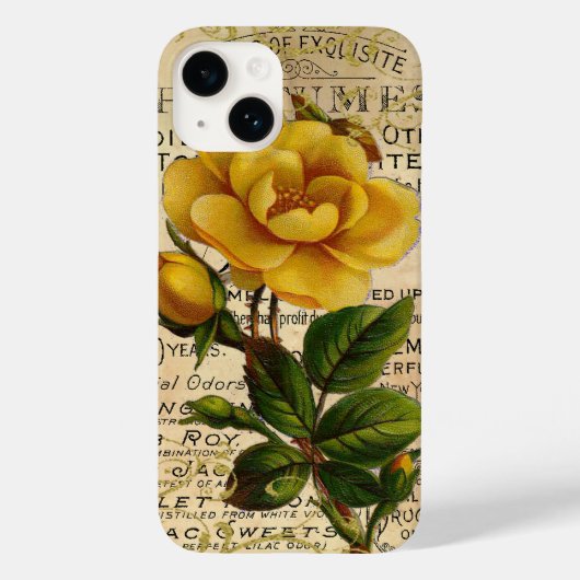 Antiek Franse Rozen Case-Mate iPhone Case (Achterkant)