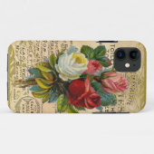 Antiek Franse Rozen Case-Mate iPhone Case (Achterkant (horizontaal))