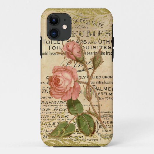 Antiek Franse Rozen Case-Mate iPhone Case (Achterkant)