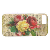 Antiek Franse Rozen Case-Mate iPhone Case (Achterkant (Horizontaal))