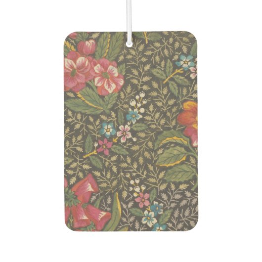 Antiek Franse Toile de Jouy 1800s Floral Branches Luchtverfrisser (Voorkant)