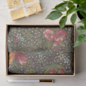 Antiek Franse Toile de Jouy 1800s Floral Branches Tissuepapier (Geschenk)