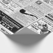 antiek Franse Victoriaans krant Cadeaupapier (Hoek)