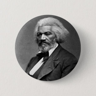 Antiek Frederick Douglass Portret Ronde Button 5,7 Cm
