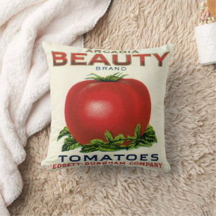 Antiek fruitkistlabel, Arcadia Beauty Tomaten Kussen