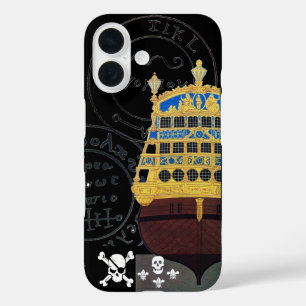 ANTIEK GALLEON- EN PIRATE-BEHANDELING iPhone 16 HOESJE