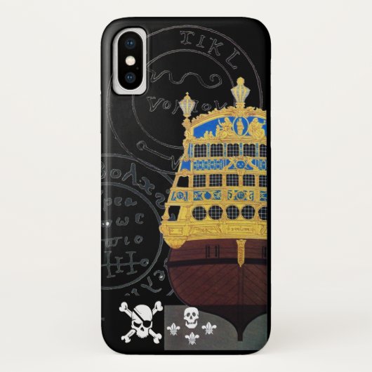 ANTIEK GALLEON- EN PIRATE-BEHANDELING Case-Mate iPhone CASE (Achterkant)
