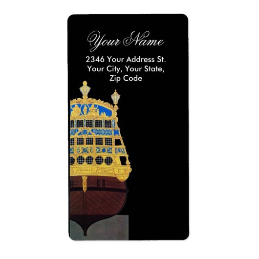 ANTIEK GALLEON ETIKET (Voorkant)