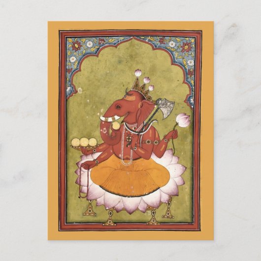 Antiek Ganesh Print Briefkaart (Voorkant)