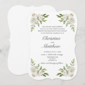 Antiek Garden  Flowers bruiloft Kaart (Voorkant / Achterkant)