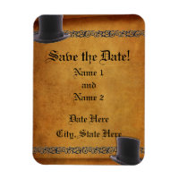 Antiek Gay Wedding Custom Save-the-Date Magneten