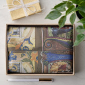 ANTIEK GEBOORTEMONOGRAM KERSTPERKAMENT TISSUEPAPIER (Geschenk)