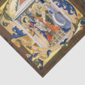 ANTIEK GEBOORTEMONOGRAM KERSTPERKAMENT TISSUEPAPIER (Detail)