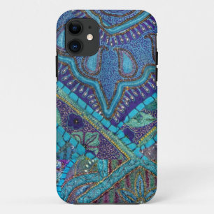 Antiek geborduurd geborduurd textiel iPhone 11 hoesje