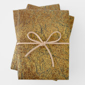  Antiek Geel Goud Scratches Inpakpapier Vel (In situ)
