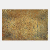  Antiek Geel Goud Scratches Inpakpapier Vel (Voorkant)