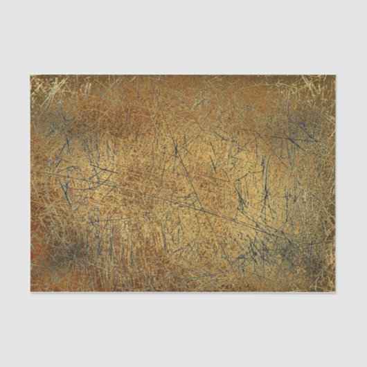  Antiek Geel Goud Scratches Tissuepapier (Voorkant)