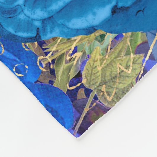 Antiek geïllustreerd perceel- en bloembollen fleece deken (Hoek)