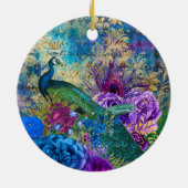 Antiek geïllustreerd perceel- en bloembollen keramisch ornament (Achterkant)