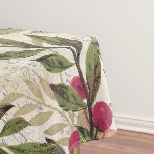 Antiek geïllustreerd perceel- en bloembollen tafelkleed (Voorbeeld)