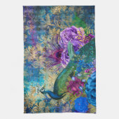 Antiek geïllustreerd perceel- en bloembollen theedoek (Verticaal)