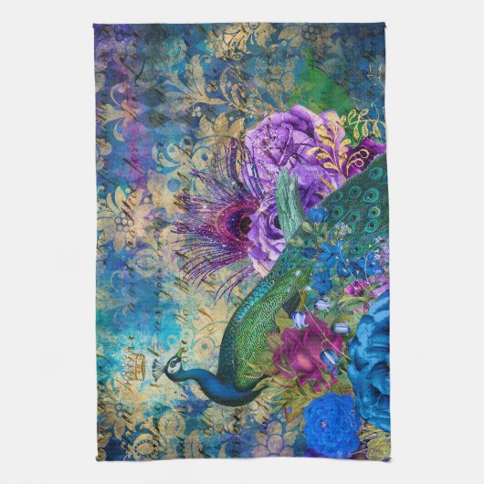 Antiek geïllustreerd perceel- en bloembollen theedoek (Verticaal)