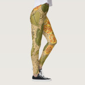 Antiek gele bloemen Leggings (Rechts)