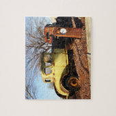 Antiek gele coupes autopuzzel legpuzzel (Verticaal)