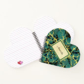  Antiek gemarmerd papier en naamlabel Notitieboek (Binnen)