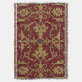Antiek Geometrisch Oriental Persian Red Pattern Deken (Voorkant Verticaal)