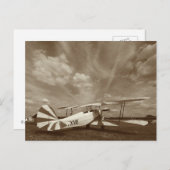 Antiek gevechtsvliegtuig Biplane Dreamer Briefkaart (Voorkant / Achterkant)