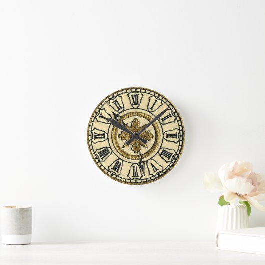 Antiek Gilt Clock Face Steampunk Wall Clock Ronde Klok (Huis)