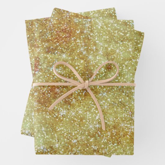 Antiek Glitter Texture Gold-ontkoppeling Inpakpapier Vel (In situ)