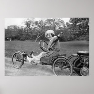 Antiek Go Cart, begin jaren 1900 Poster