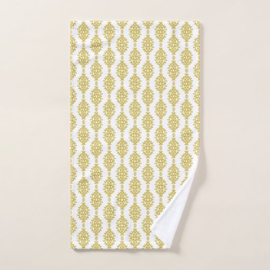 Antiek Gold Damask Pattern Bath-handdoekset Bad Handdoek (Handdoek)