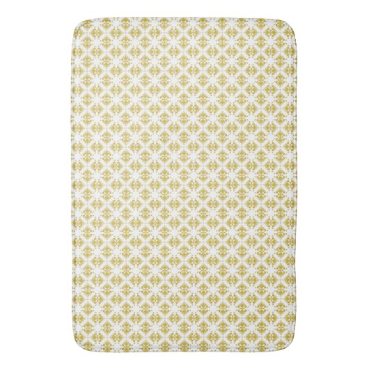 Antiek Gold Damask Pattern Bath Mat (Voorkant Verticaal)
