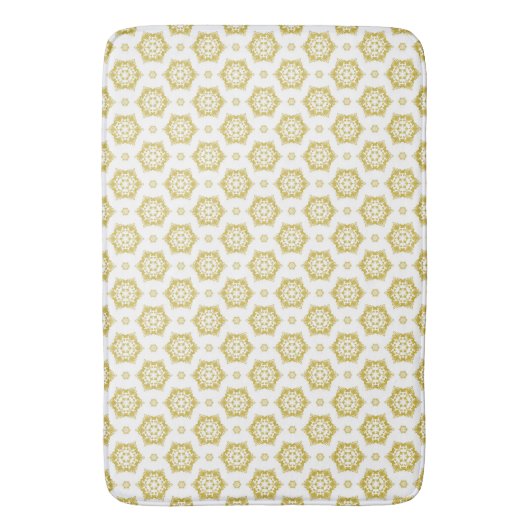 Antiek Gold Damask Pattern Bath Mat (Voorkant Verticaal)