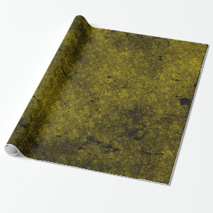 Antiek Gold Distressed Gothic Damask Wrapping Pape Cadeaupapier