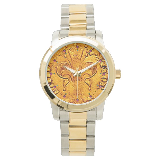 ANTIEK GOLD FLORENTINE FORINT HORLOGE (Voorkant)