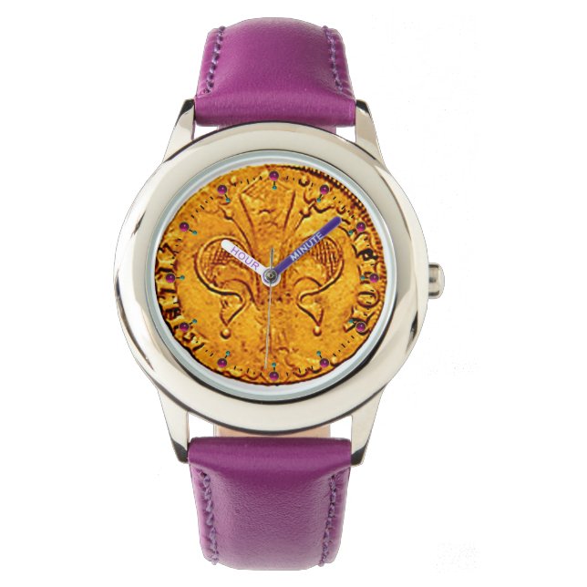 ANTIEK GOLD FLORENTINE FORINT HORLOGE (Voorkant)