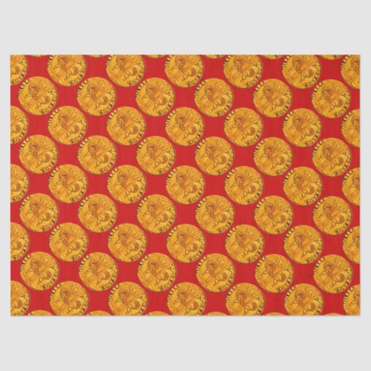 ANTIEK GOLD FLORENTINE FORINT Royal Red Tissuepapier (Voorkant)