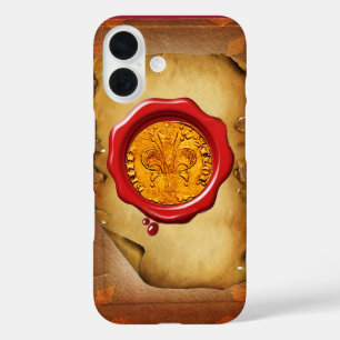 ANTIEK GOLD FLORENTINE FORINT wax parchment iPhone 16 Hoesje