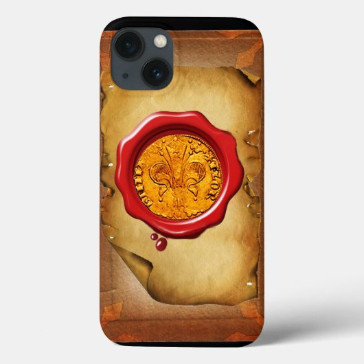 ANTIEK GOLD FLORENTINE FORINT wax parchment Case-Mate iPhone Case (Achterkant)
