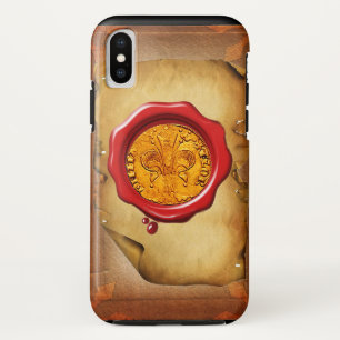 ANTIEK GOLD FLORENTINE FORINT wax parchment iPhone XS Hoesje