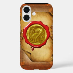 ANTIEK GOLD GEEL RODE WAX SEAL parchment iPhone 16 Hoesje