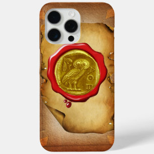 ANTIEK GOLD GEEL RODE WAX SEAL parchment iPhone 15 Pro Max Hoesje