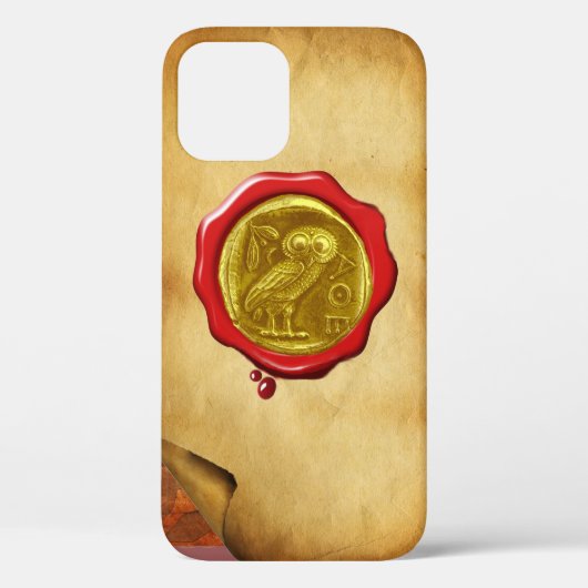 ANTIEK GOLD GEEL RODE WAX SEAL parchment Case-Mate iPhone Case (Achterkant)