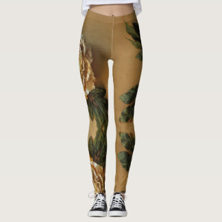 Antiek Gold Peony Leggings