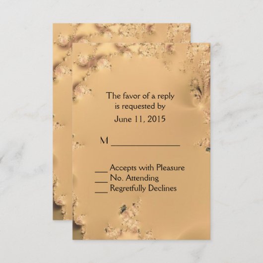 Antiek Gold RSVP (Voorkant / Achterkant)