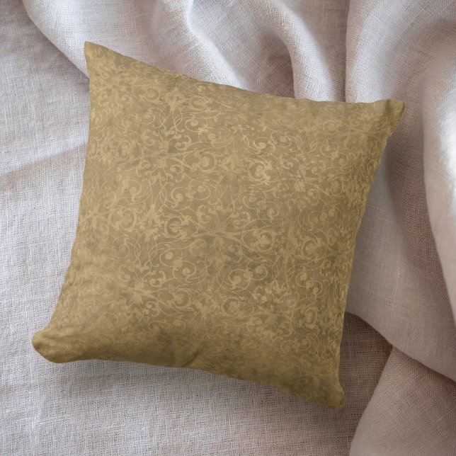 Antiek Gold Shabby Damask Kussen (Creator heeft geüpload)
